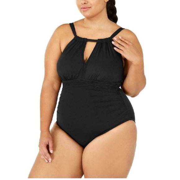 Lauren Ralph Lauren Other - Lauren Ralph Lauren Plus High Neck Keyhole Swim